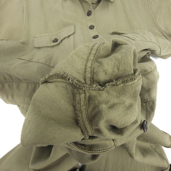 OUTERKNOWN S.E.A. Linen Short Sleeve Button Down Workwear Jumpsuit Sagebrush XS - Picture 9 of 10